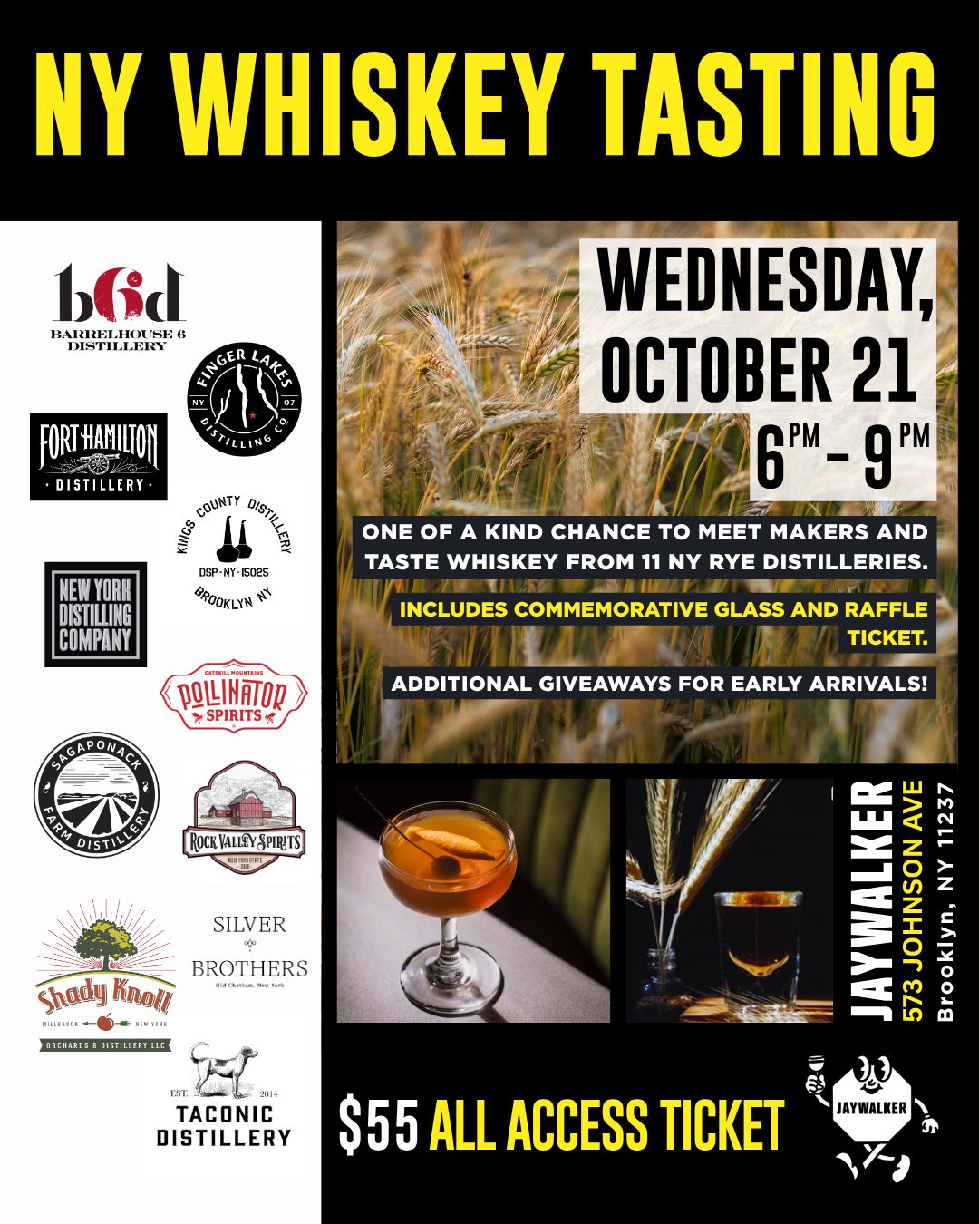 NY Distillers Whiskey Tasting